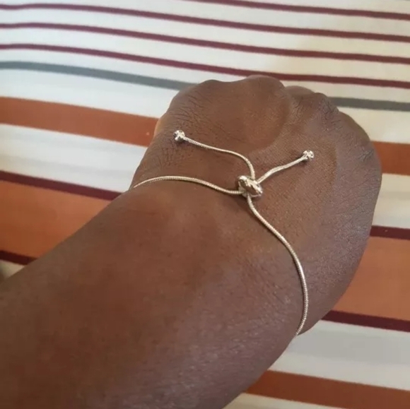 NEW 925 Sterling‎ Silver Sliding Tassel Adjustable Bracelet - Picture 12 of 12